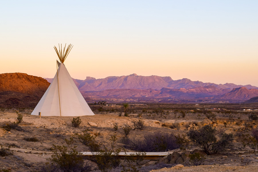 Urlaub in einem Tipi